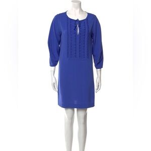 Diane von Furstenberg Iliana Embellished Tunic Royal Blue Dress Size 6